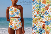 Colorful Flowers Seamless Pattern, a Pattern Graphic by SirenaArt (Thumbnail 12 of 15)