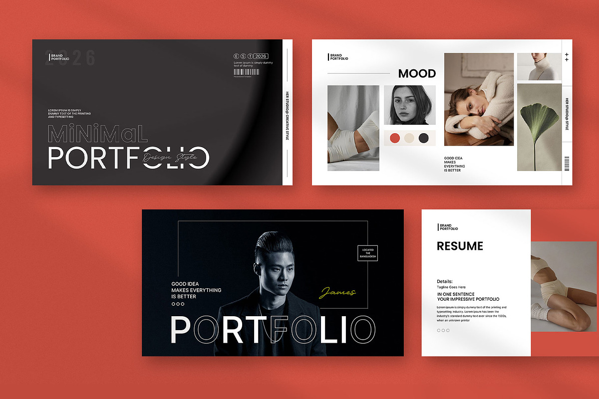 Minimal Portfolio Presentation, a Presentation Template by KreateTribe (Photo 5 of 6)