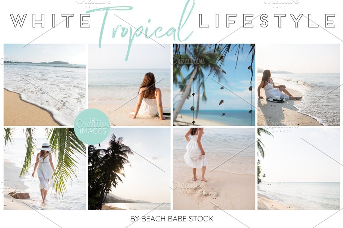 White Tropical Lifestyle Bundle, a Person Photo by Beach Babe Stock (Photo 1 of 5)