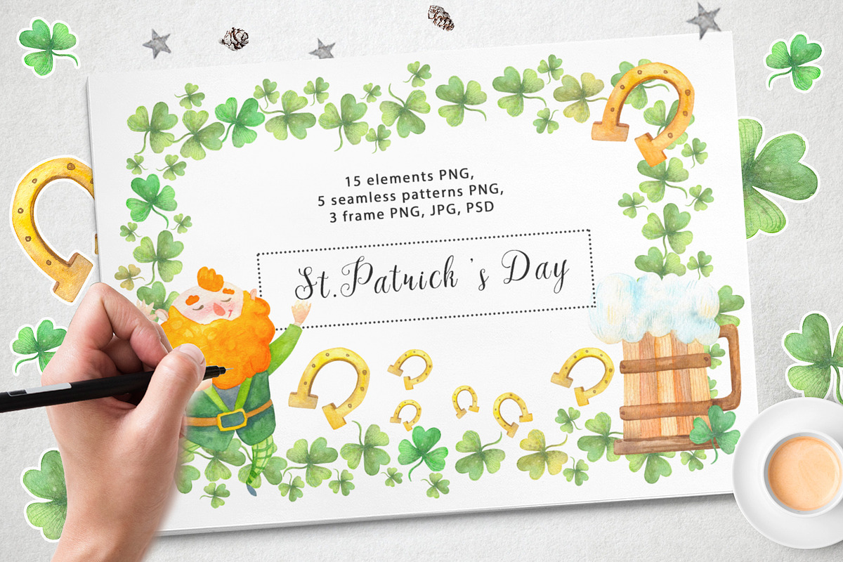 Happy  St.Patrick's Day, a Decorative Illustration by annasokol_ (Photo 1 of 6)