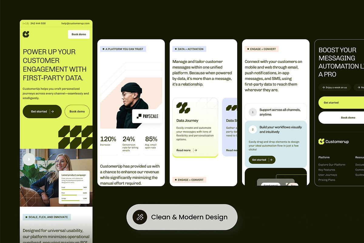 Figma SAAS Mobile Landing Page, a Websites & App Template by SLAB! Design (Photo 2 of 4)