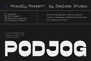 Podjog – Minimalist Monospace Font, a Sans Serif Font by Casloop Studio (Thumbnail 1 of 10)