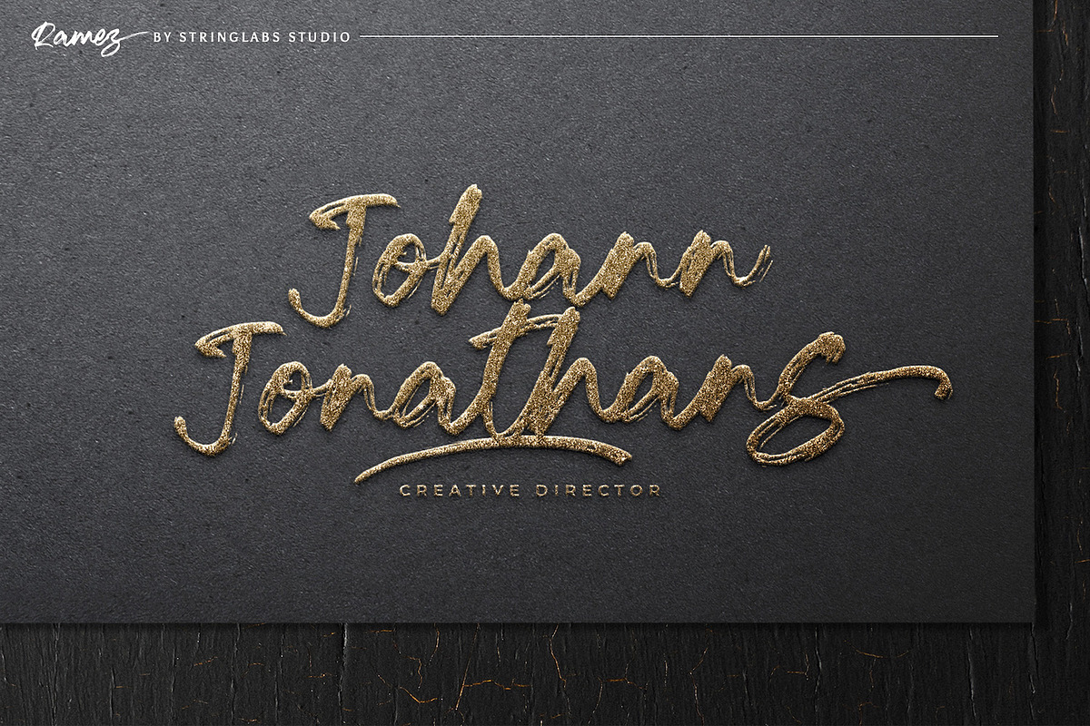 Ramez - Textured Brush Font, a Script Font by StringLabs (Photo 9 of 13)
