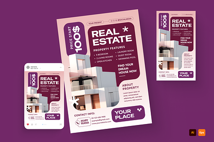 Real Estate Flyer Set