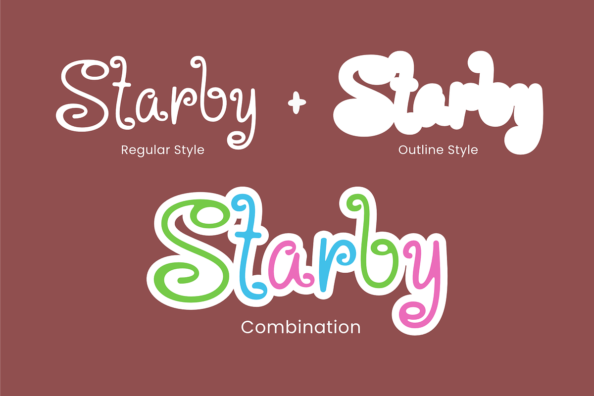 Starby - Playful Display, a Symbol Font by ahweproject (Photo 3 of 9)