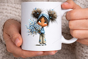 Whimsical Spring Girls Flowers PNG, an Illustration by Canvas Craft (Thumbnail 6 of 7)