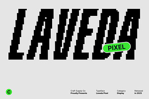 Laveda Pixel, a Sans Serif Font by Craft Supply Co.