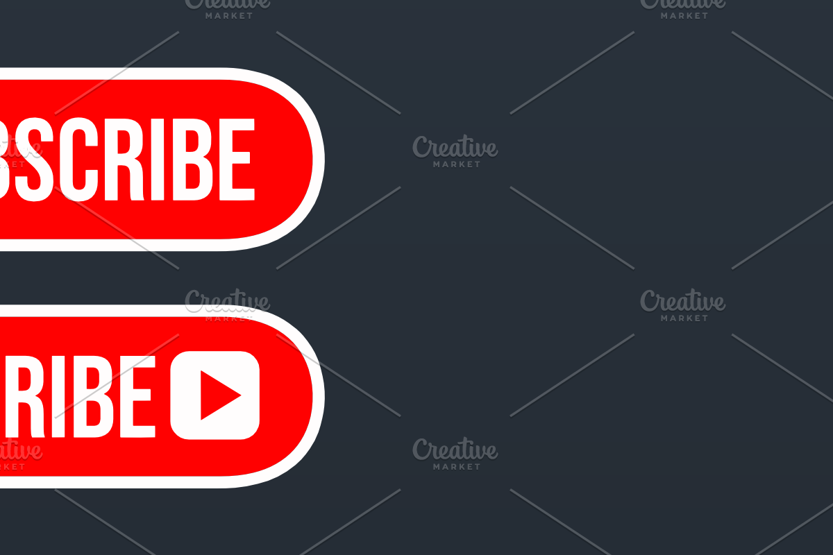 YouTube Subscribe Button icon, a Graphic by Vaughn Studios (Photo 3 of 6)
