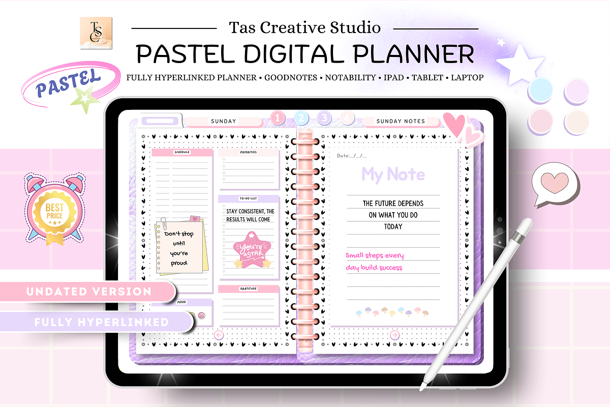 Purple Pastel Digital Planner