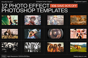 12 Photo Effect Templates, a Layer Style Add-On by iDoodle Studio (Thumbnail 1 of 6)