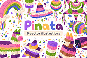 Pinata, Mexican holiday toys set, an Object Illustration by Good Studio (Thumbnail 1 of 7)
