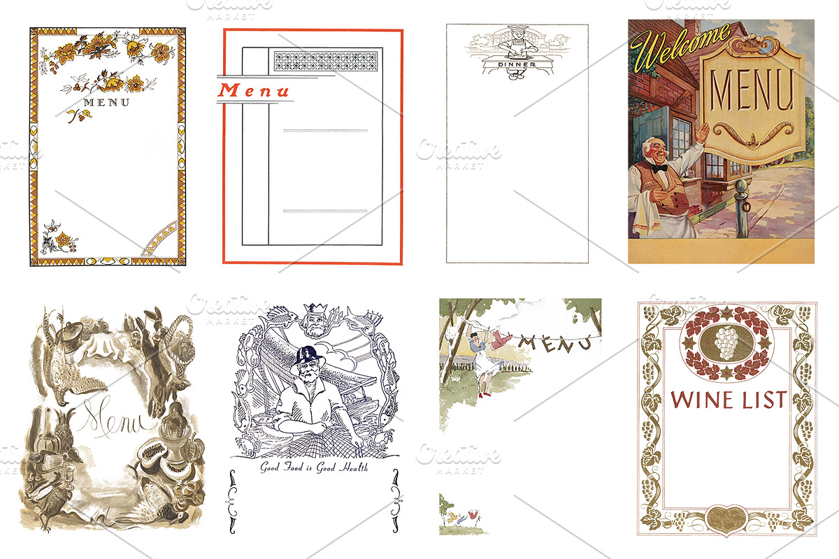 Vintage Restaurant & Tavern Graphics, a Food Illustration by Blue Line Design (Photo 12 of 16)