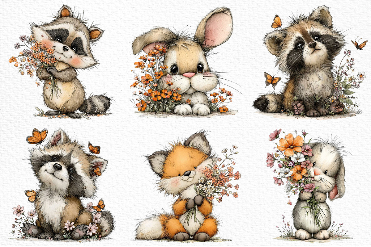 Whimsical Woodland Summer Animals, an Illustration by Craft Nest (Photo 6 of 12)