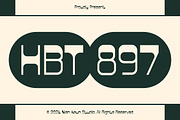 HBT 897 - Futuristic Display Font, a Serif Font by Nian Keun Studio (Thumbnail 1 of 10)