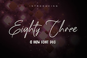 83 script, a Script Font by beeART (Thumbnail 1 of 6)