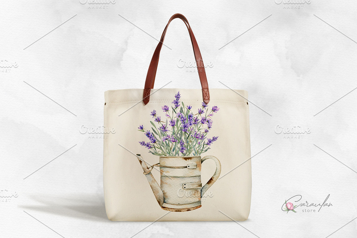 Hand Painted Lavender Watercolor, an Object Illustration by CaraulanStore (Photo 5 of 6)