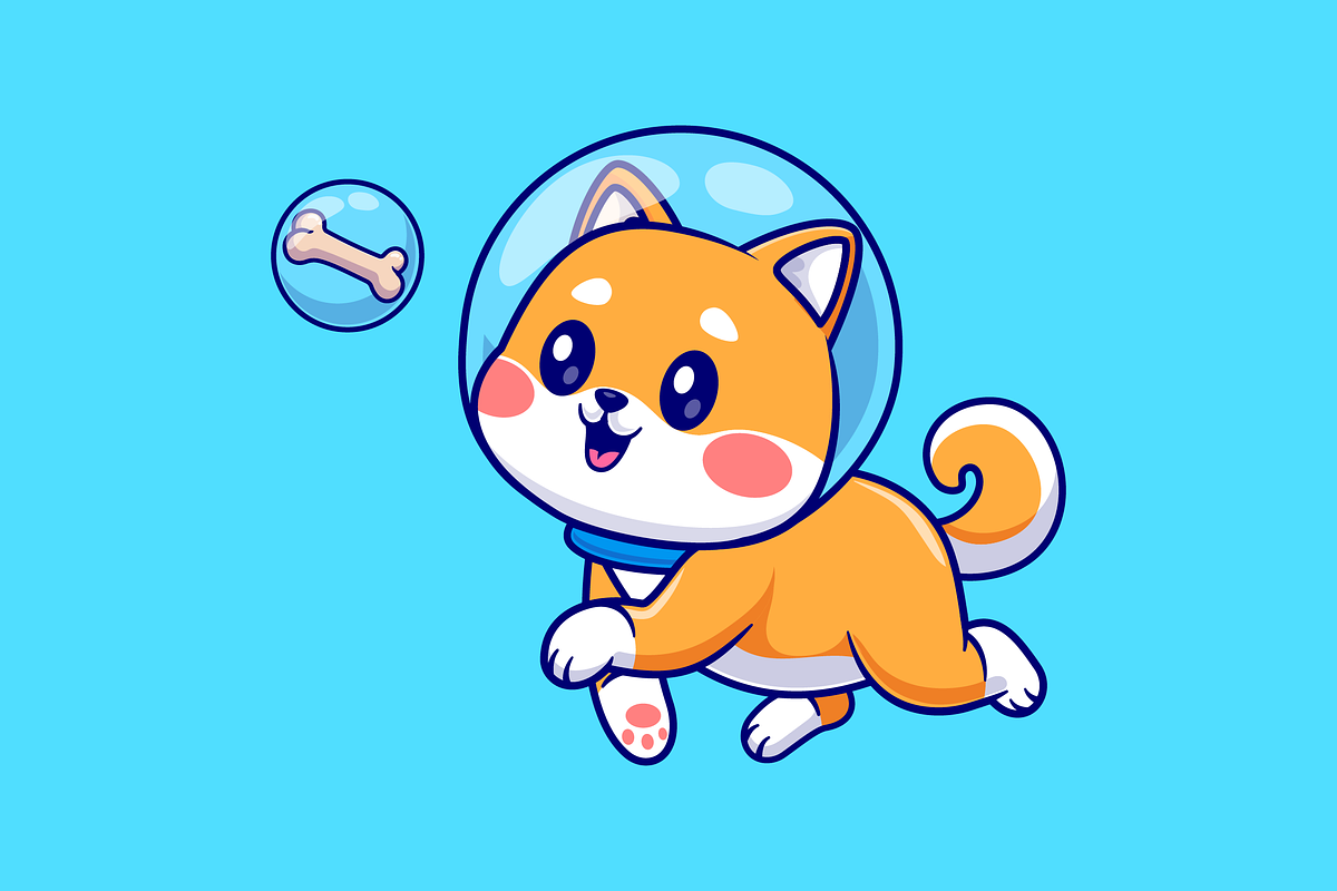 Cute Shiba Inu Dog Astronaut Cartoon, an Animal Illustration by Catalyst Labs (Photo 2 of 3)