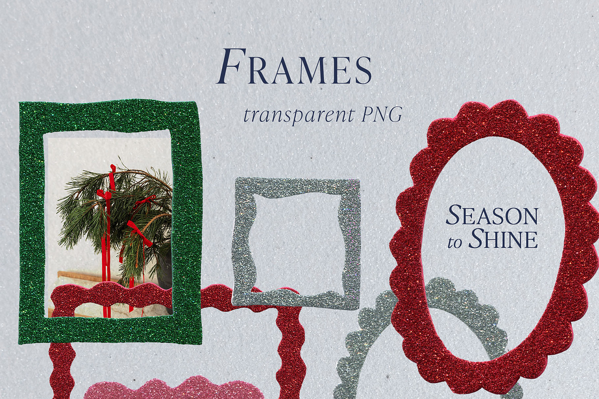 Christmas collage background frames, an Object Graphic by Yuliya Derbisheva (Photo 10 of 14)