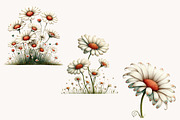 Whimsical Daisy Flowers clipart, a Seasonal Illustration by Designworld (Thumbnail 6 of 10)
