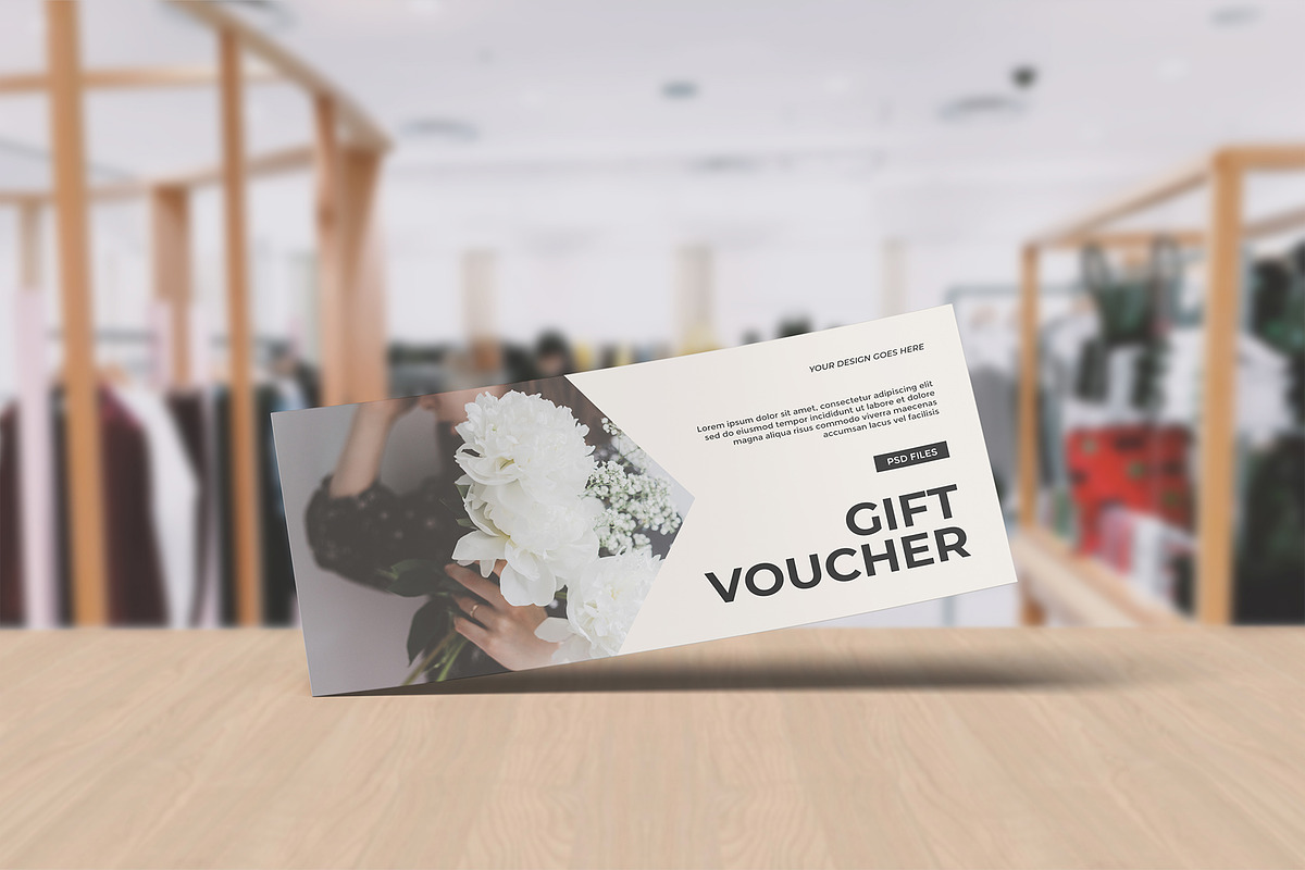 Gift Voucher Mockup, a Merchandise Mockup by graphicpages (Photo 7 of 17)