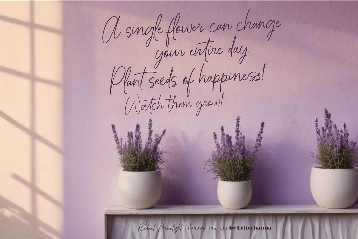 Radiant Moonlight Font, a Handwritten Font by Letterhanna Studio (Photo 9 of 15)