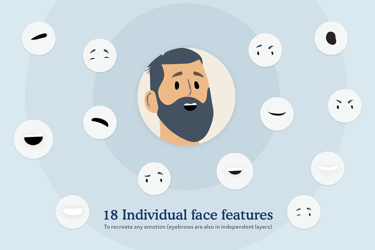Male Character Generator, a Person Illustration by Craftrick (Photo 5 of 5)