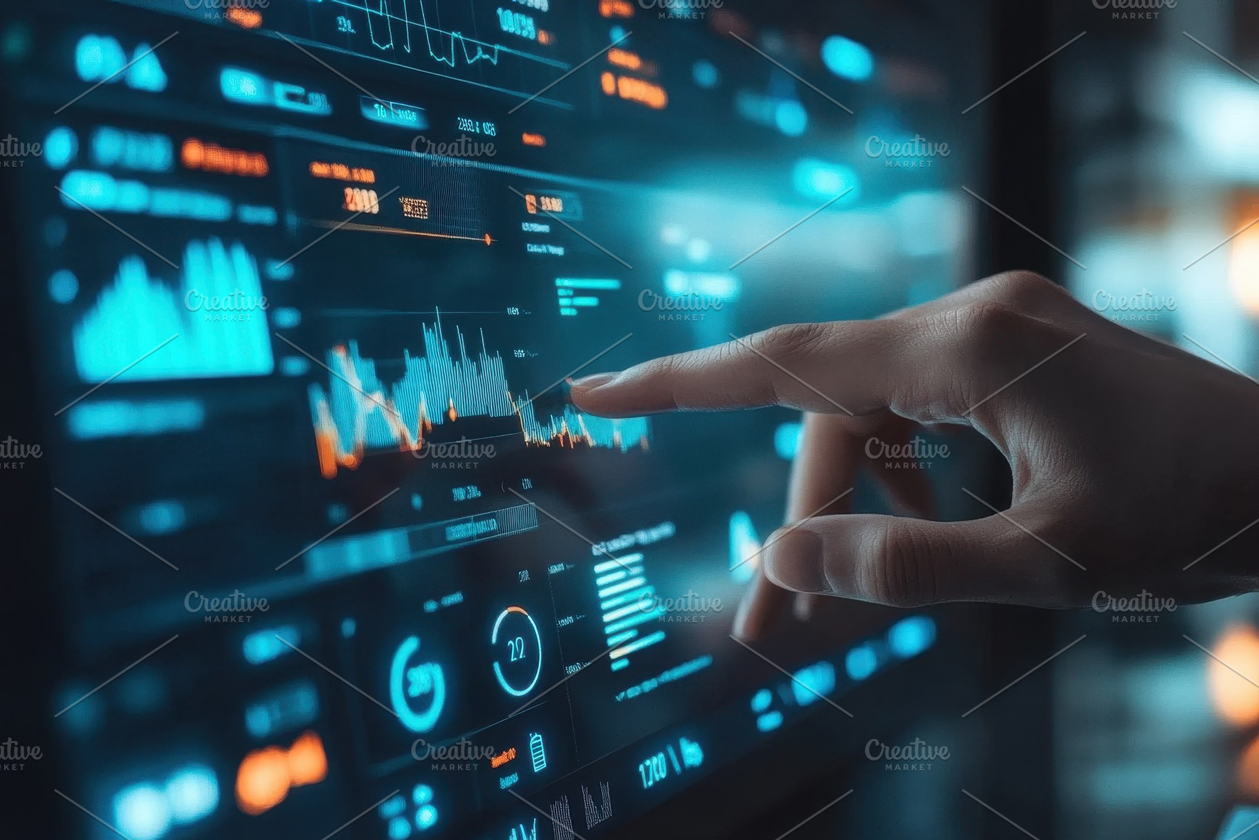 Advisor using KPI Dashboard, a Photo by Pavel_design