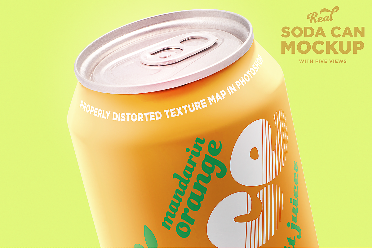Soda can mockup with 5 awesome views, a Product Mockup by Itsmesimon (Photo 4 of 11)