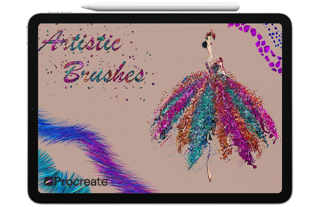 Artistic Brushes for Procreate, a Brush Add-On by FaeryDesign (Photo 9 of 9)