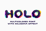 Hologram Shift colorful glitch font, a Sans Serif Font by kaer_shop (Thumbnail 1 of 9)