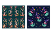 Witchcore Magical Halloween Patterns, a Pattern Graphic by Coco Bloom (Thumbnail 2 of 6)