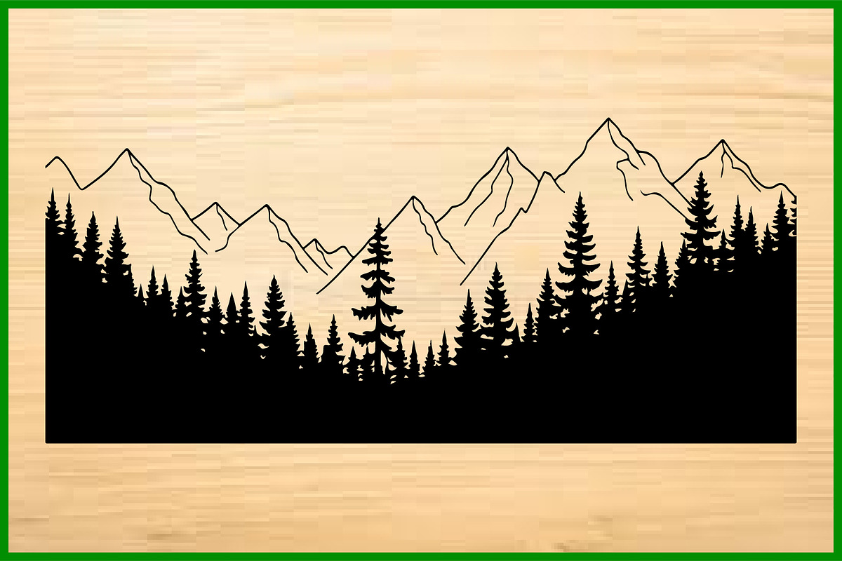 50 Mountain Silhouette Clipart Vecto, an Illustration by Gaye Art (Photo 2 of 4)