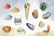 Beach Party Watercolor Set, a Texture Illustration by paperlions (Thumbnail 2 of 6)
