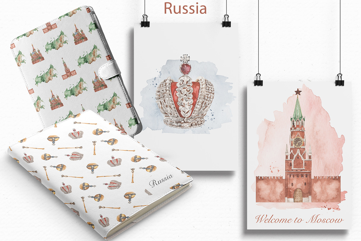 Russia watercolor collection, a Texture Illustration by Marina Ermakova (Photo 10 of 11)