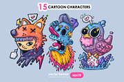 15 Different Cartoon Characters, an Illustration by Andrew_Derr (Thumbnail 4 of 5)