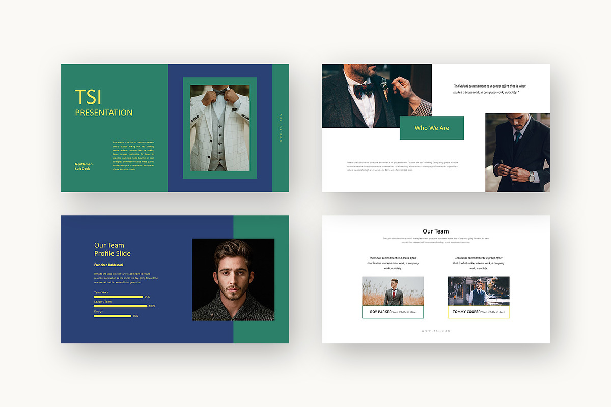 Tsi : Gentlemen Suit Powerpoint preview 2