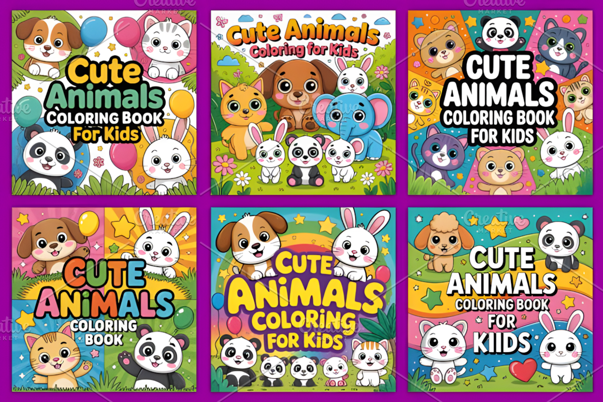 Cute Animals Coloring Book for Kids, an Animal Illustration by Coco Bloom (Photo 3 of 3)
