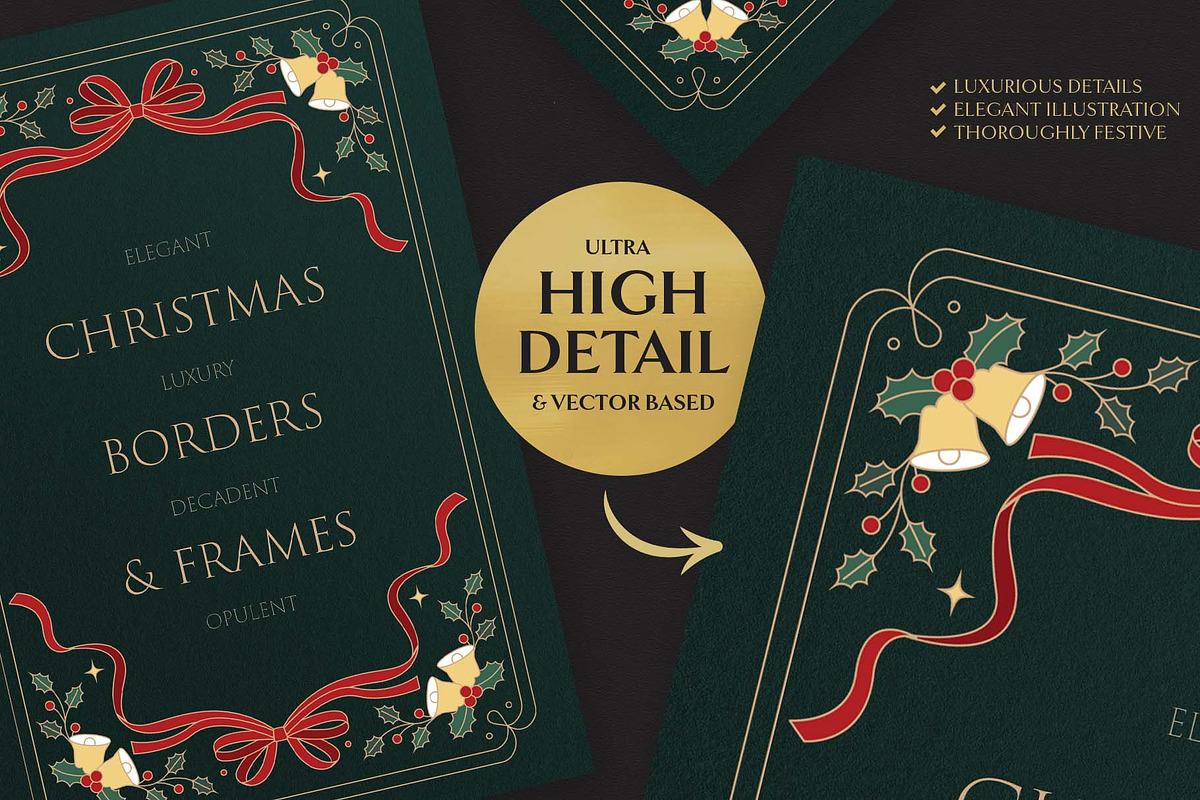 Christmas Borders & Frames, an Object Graphic by DesignerCandies (Photo 4 of 7)