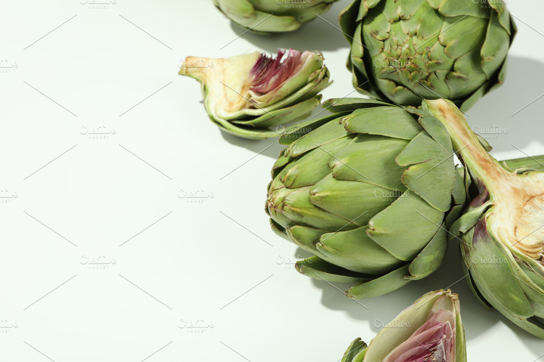 Concept of healthy food with artichoke, space for text, a Food & Drink Photo by AtlasStudio PRO