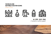 50 Water Crisis Icons, an Outline Icon by Side Project (Thumbnail 1 of 8)