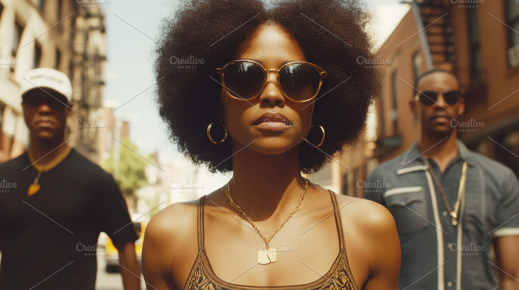 City street group portrait, a Photo by Beautiful things