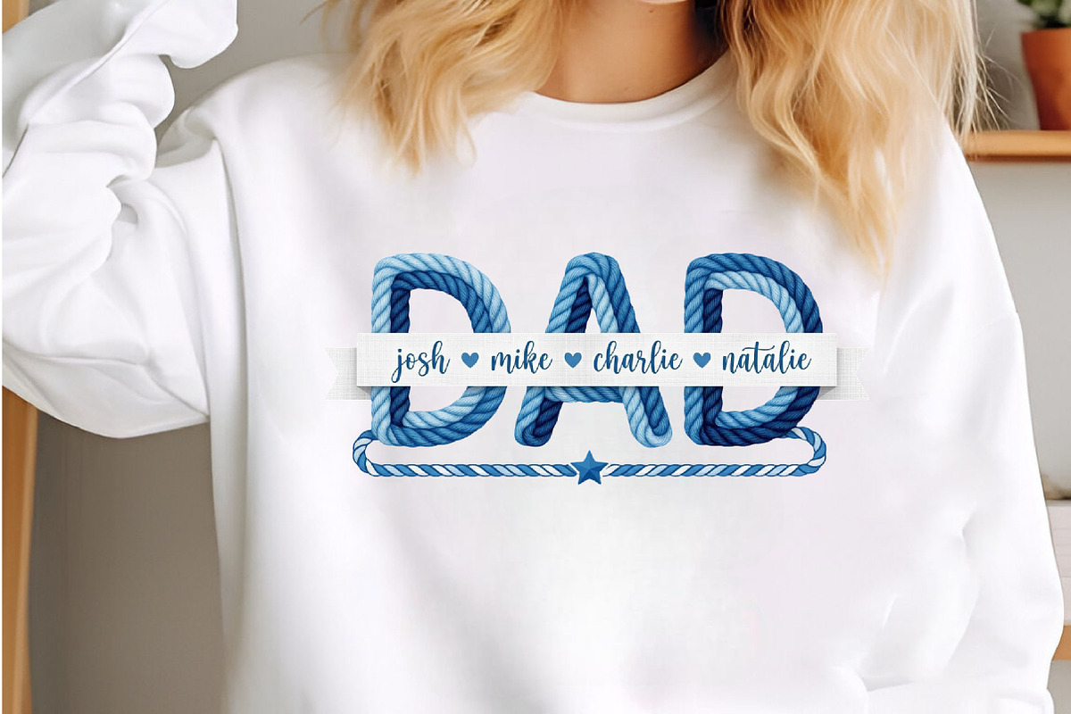 Dad Split Name Frame PNG, Father's, an Illustration by Designking (Photo 6 of 6)