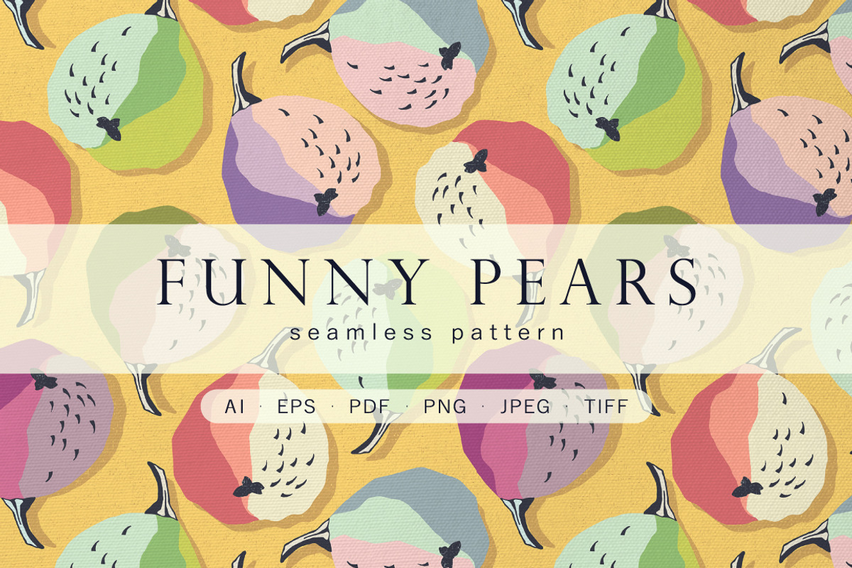 Funny pears – pattern, a Pattern Graphic by Yummy (Photo 1 of 9)