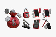 Fintech & Banking 3D Icons Pack, an Object Illustration by graphicook (Thumbnail 2 of 3)
