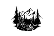 50 Camping Mountain Vector Bundle, an Illustration by jahid234 (Thumbnail 39 of 51)