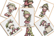 Whimsical Christmas Elf Clipart, an Illustration by Creative Art (Thumbnail 10 of 11)