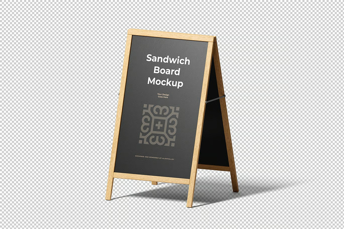 Sandwich A-board Mockup, an Advertising Mockup by zpackcreative (Photo 4 of 4)