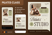 Pilates Studio Class Flyer Set, a Flyer Template by Annora Studio (Thumbnail 1 of 6)