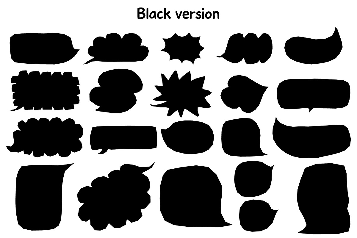Abstract Speech Bubbles Cutout Shape, an Object Graphic by Le.nart (Photo 6 of 7)