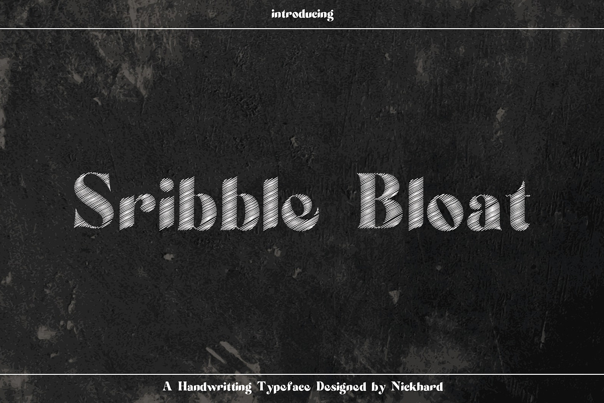 Scribble Bloat Serif Font, a Handwritten Font by Nickhard (Photo 2 of 6)
